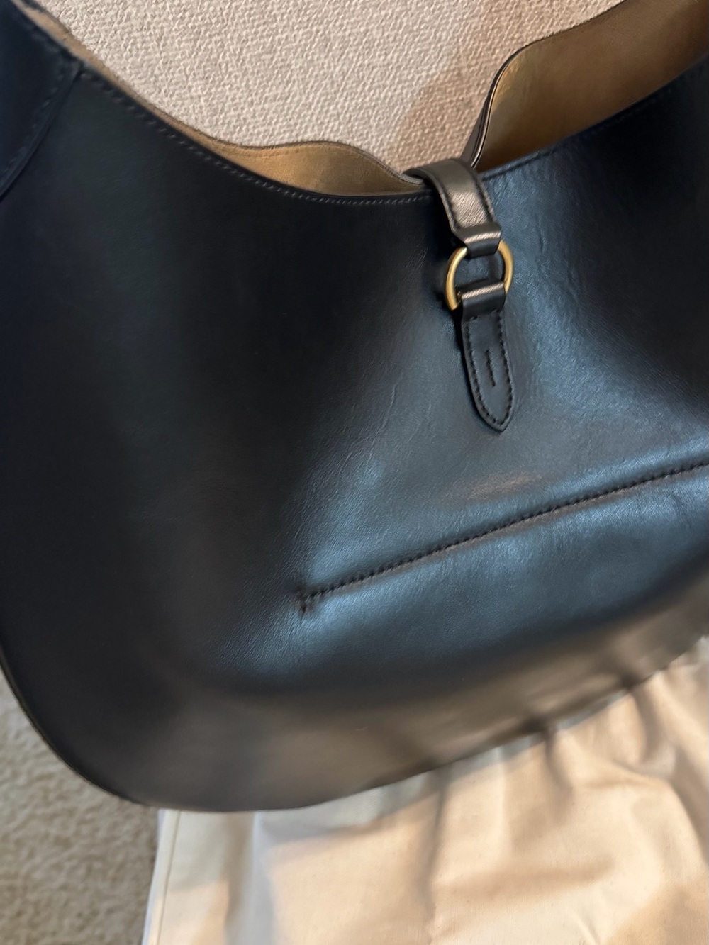 Ralph Lauren Polo ID Calfskin Large Shoulder Bag in Black - Picture 9 of 12